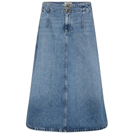 Mos Mosh Leala Denim Nederdel, Mid Blue